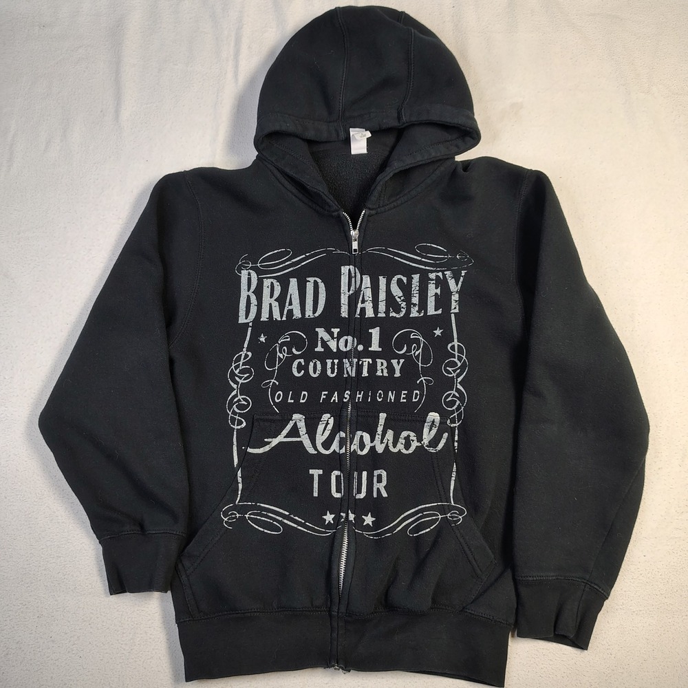 Brad Paisley Hoodie Size Small Black Cotton Alcohol Tour Concert Merch